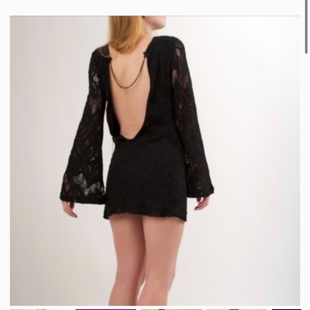 Nightcap Priscilla vintage lace backless shift dress size one